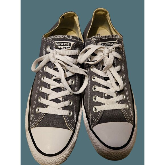 Converse All Star Gray Textile Unisex Sneakers Size Women 10.5 Men 8.5 - Picture 9 of 12